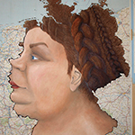 MONIKA 2015 Oil on map of Germany (1st in series)